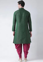Load image into Gallery viewer, Green Dupion Silk Dhoti Kurta
