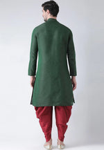 Load image into Gallery viewer, Green Dupion Silk Dhoti Kurta
