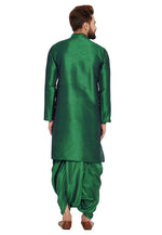 Load image into Gallery viewer, Green Dupion Silk Dhoti Kurta
