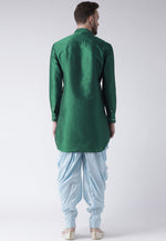 Load image into Gallery viewer, Green Dupion Silk Dhoti Kurta
