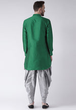 Load image into Gallery viewer, Green Dupion Silk Dhoti Kurta
