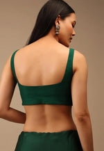 Load image into Gallery viewer, Green Dupion Silk Readymade Blouse
