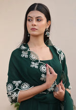 Load image into Gallery viewer, Green Georgette Anarkali Suit
