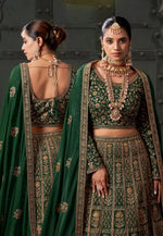 Load image into Gallery viewer, Green Georgette Bridal Lehenga Choli
