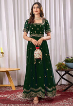 Load image into Gallery viewer, Green Georgette Gown
