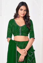Load image into Gallery viewer, Green Georgette Lehenga Choli
