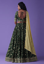 Load image into Gallery viewer, Green Georgette Lehenga Choli
