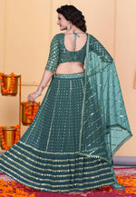 Load image into Gallery viewer, Green Georgette Lehenga Choli
