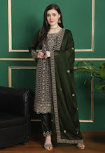 Load image into Gallery viewer, Green Georgette Pakistani Suit
