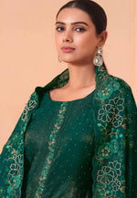 Load image into Gallery viewer, Green Georgette Straight Suit
