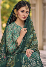 Load image into Gallery viewer, Green Muslin Pakistani Suit
