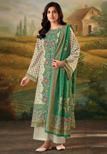 Load image into Gallery viewer, Green Muslin Pakistani Suit
