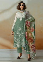 Load image into Gallery viewer, Green Muslin Pant Style Suit

