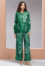 Load image into Gallery viewer, Green Muslin Printed Co-Ords Set
