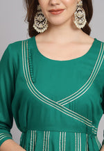 Load image into Gallery viewer, Green Rayon Readymade Pant Style Suit
