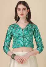 Load image into Gallery viewer, Green Satin Silk A Line Lehenga Choli

