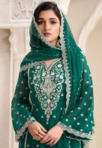 Load image into Gallery viewer, Green Silk Chiffon Straight Suit
