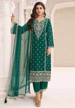 Load image into Gallery viewer, Green Silk Chiffon Straight Suit
