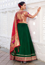 Load image into Gallery viewer, Green Silk Circular Lehenga Choli
