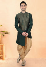 Load image into Gallery viewer, Green Silk Indo Western Suit
