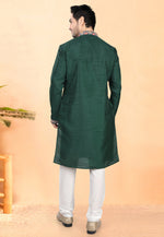 Load image into Gallery viewer, Green Silk Kurta Pajama
