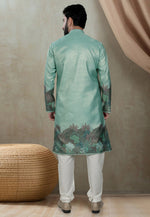 Load image into Gallery viewer, Green Silk Kurta Pajama
