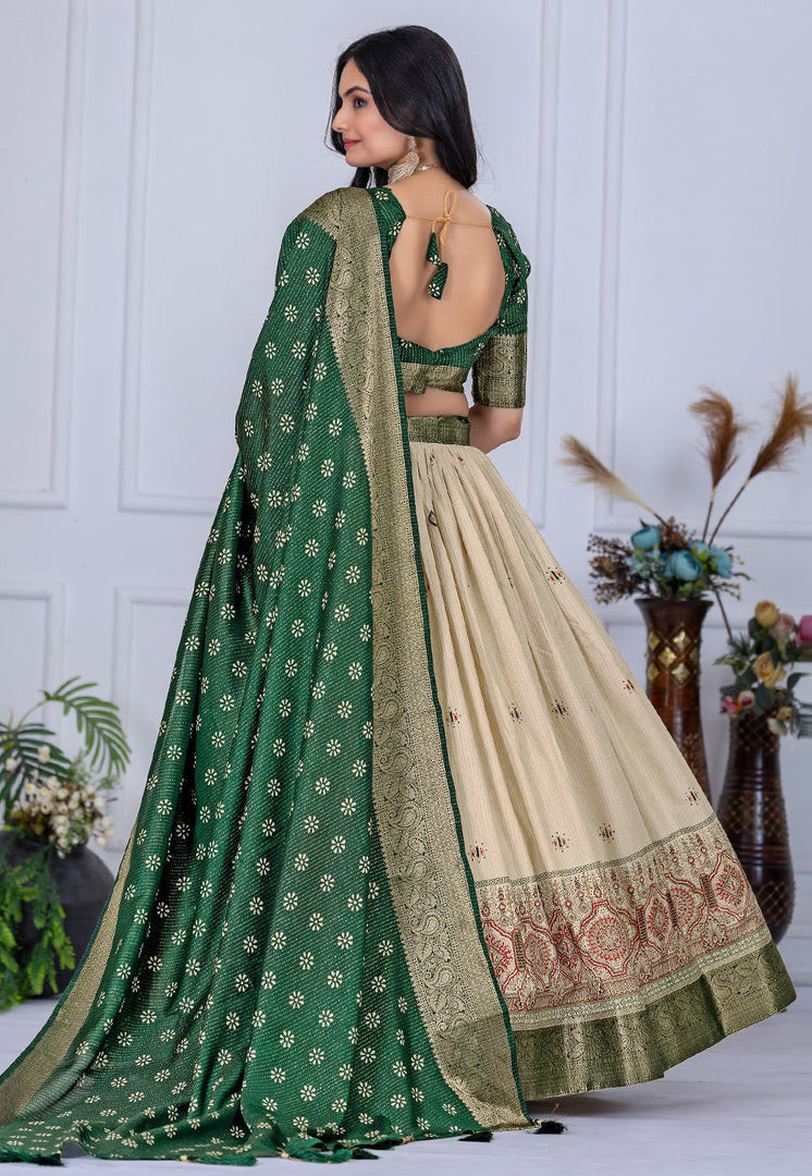 Green Silk Lehenga Choli