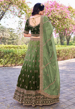 Load image into Gallery viewer, Green Silk Lehenga Choli
