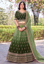 Load image into Gallery viewer, Green Silk Lehenga Choli
