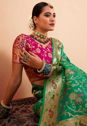 Green Silk Paithani Saree