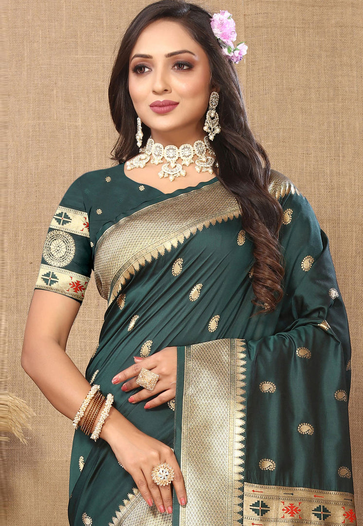 Green Silk Paithani Saree