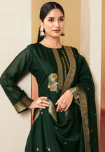 Load image into Gallery viewer, Green Silk Pant Style Suit
