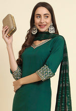 Load image into Gallery viewer, Green Silk Readymade Pakistani Suit
