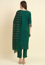 Load image into Gallery viewer, Green Silk Readymade Pakistani Suit
