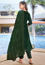 Load image into Gallery viewer, Green Silk Readymade Pakistani Suit
