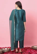 Load image into Gallery viewer, Green Silk Readymade Pakistani Suit

