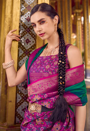 Green Silk Saree With Blouse