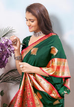 Load image into Gallery viewer, Green Silk Saree With Blouse
