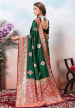 Load image into Gallery viewer, Green Silk Saree With Blouse
