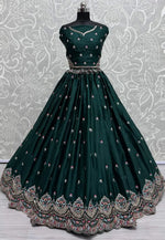 Load image into Gallery viewer, Green Silk Wedding Lehenga Choli
