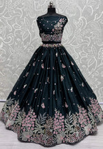 Load image into Gallery viewer, Green Silk Wedding Lehenga Choli

