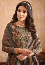 Load image into Gallery viewer, Green Tissue Pant Style Suit
