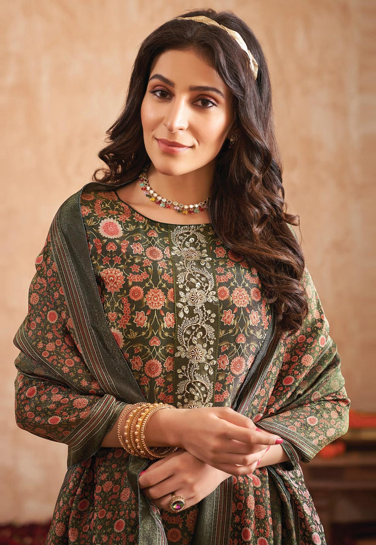 Green Tissue Pant Style Suit