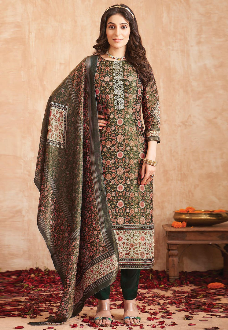 Green Tissue Pant Style Suit