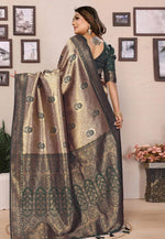 Load image into Gallery viewer, Green Tissue Silk Saree With Blouse
