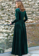 Load image into Gallery viewer, Green Velvet Gown
