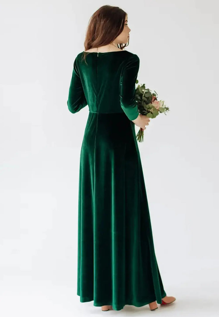 Green Velvet Gown