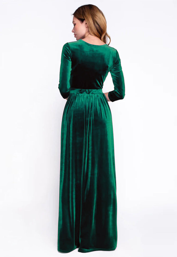 Green Velvet Gown