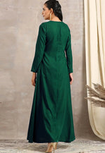 Load image into Gallery viewer, Green Velvet Kurta Set With Pent
