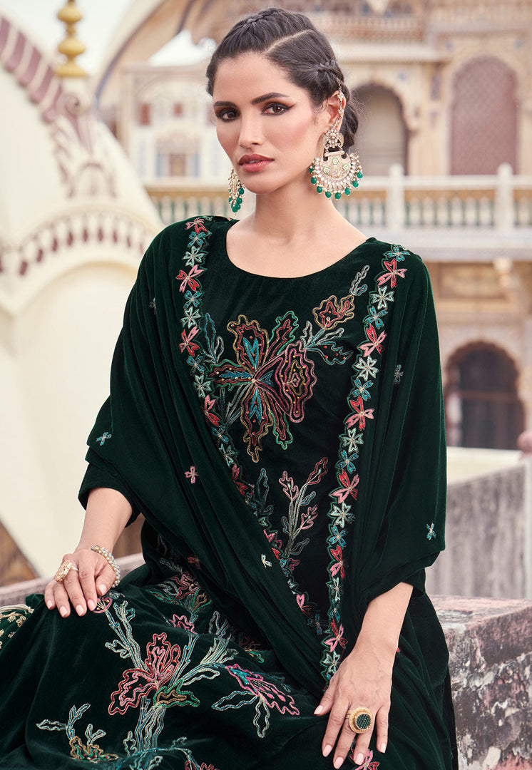 Green Velvet Pant Style Suit